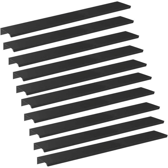 6Pcs Mount Finger Edge Pulls Aluminum Alloy Concealed Handle for Home Kitchen Door Drawer Cabinet