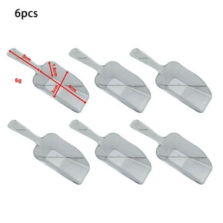 DS. DISTINCTIVE STYLE Kitchen Scoops Plastic Scoops with 3 Different Sizes  Clear Candy Scoops (Multi-color, 6)