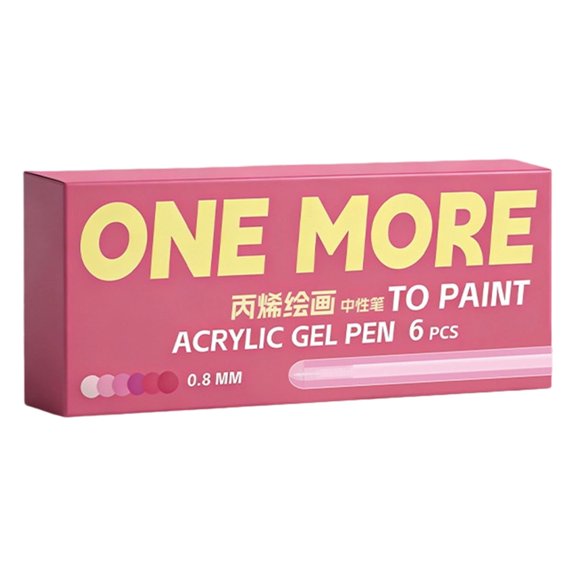 6Pcs Multicolor Acrylic Gel Pen 0.8mm Needle Tip Retractable Gel Pen For Journal Planner Art Drawing Doodling Sketching