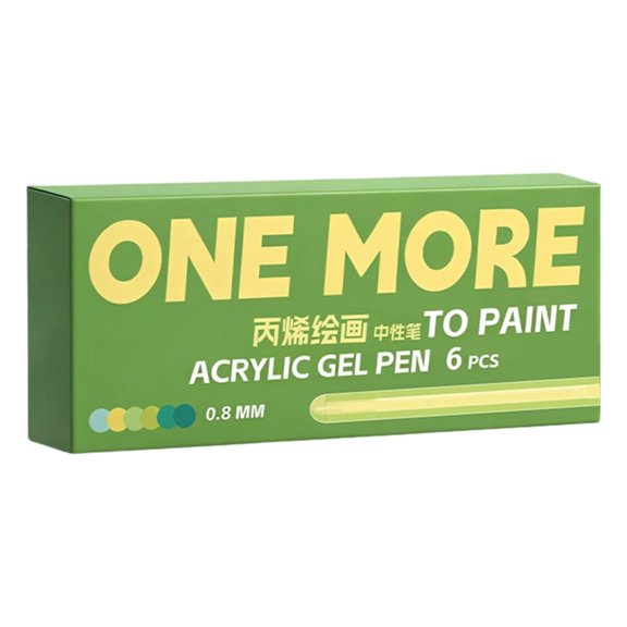 6Pcs Multicolor Acrylic Gel Pen 0.8mm Needle Tip Retractable Gel Pen For Journal Planner Art Drawing Doodling Sketching