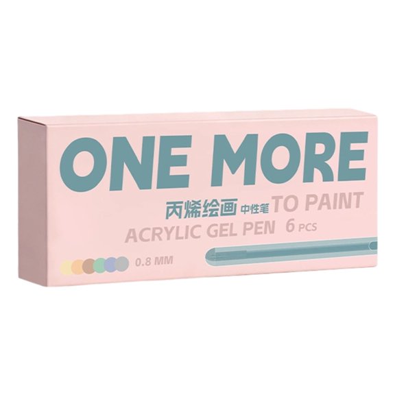 6Pcs Multicolor Acrylic Gel Pen 0.8mm Needle Tip Retractable Gel Pen For Journal Planner Art Drawing Doodling Sketching