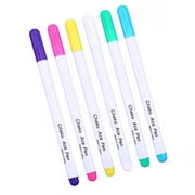 6Pcs Multicolored Fabric Marker Water Soluble Fabric Pen Trick Marker Water Erasable Marking Pen for Quilting Sewing