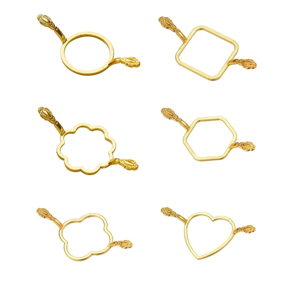 6Pcs Multifunctional Metal Sealing Stamper Molds for Seal Envelope Invitation Card Mailing Gift Wrapping Scrapbooking