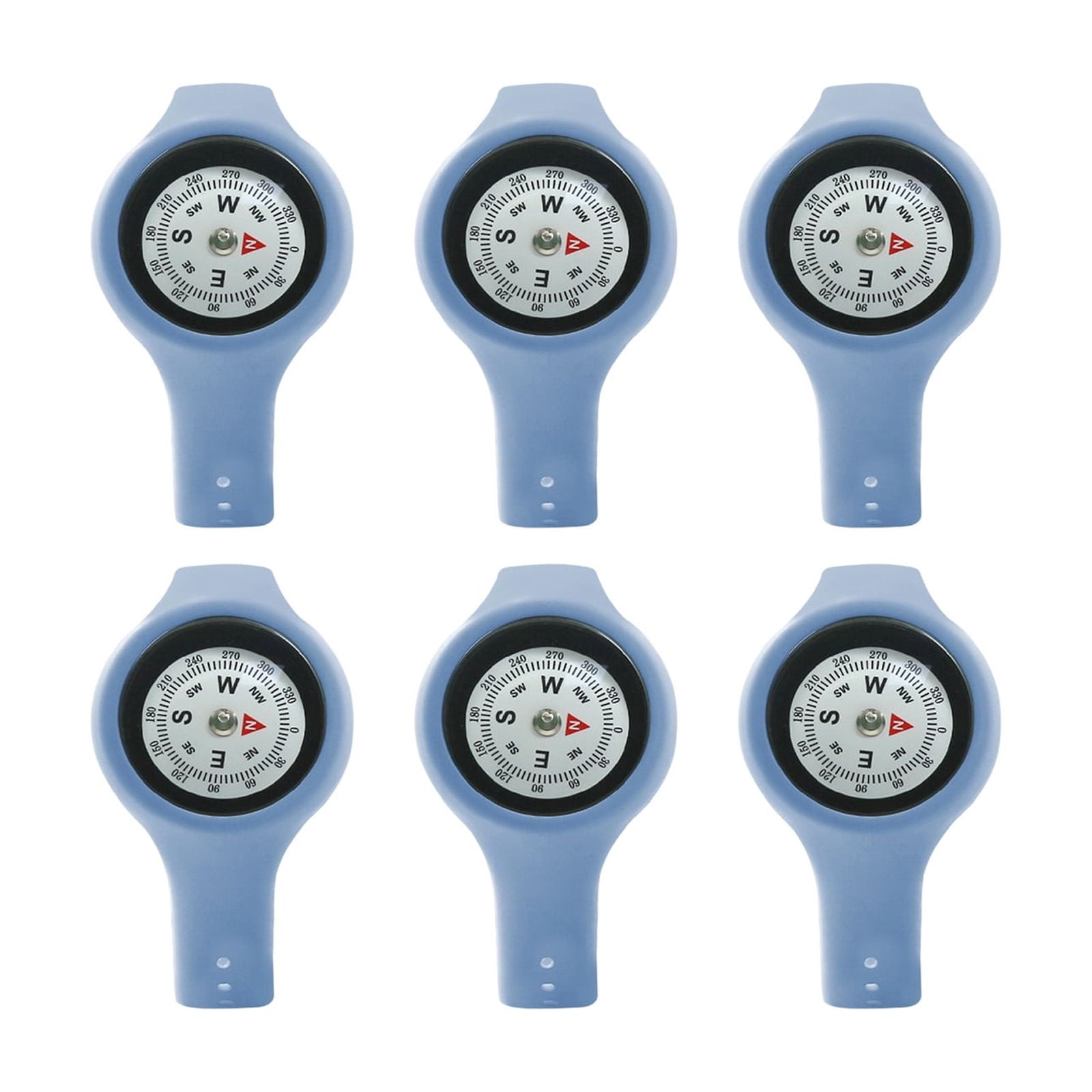 6Pcs Multifunctional Portable Compasses Watches Adjustable Strap ...