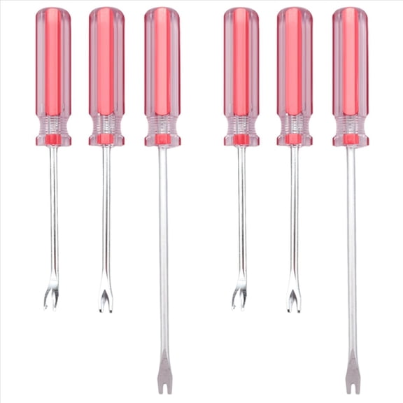 6Pcs Nail Pullers Tack Lifter 3mm V/U Tip Staple Rivet Puller Upholstery Remover Screwdriver Tool