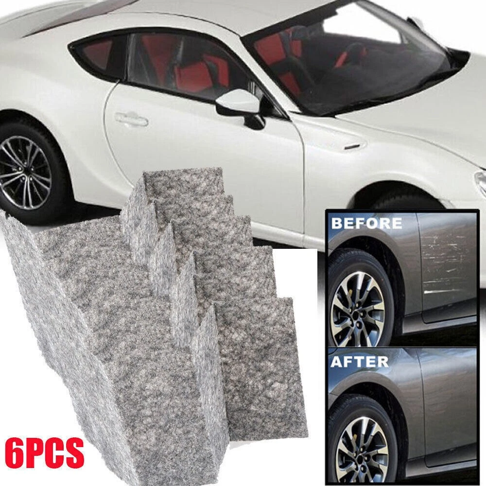 6Pcs Nano Sparkle Cloth For Car Scratches Nano Magic Cloth Scratch Remover Wipe