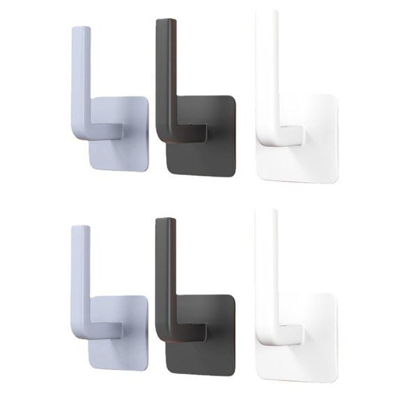 6Pcs No Punching Baseball Cap Hat Rack Wall Mounted Casual Hat Clothing Bathroom Kitchen Bedroom Storage Rack