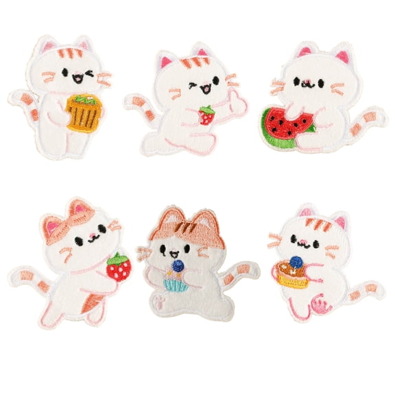 6Pcs No Sew Fuzzy Rabbit Iron On Appliques Soft Fabric Decorative Patches For Apparel Accessories Customization