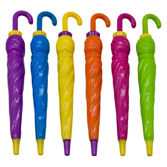 6Pcs Novelty Umbrella Ballpoint Pen Funny Writing Tool 1.0mm for Student Writing Drawing Christmas Stocking Fillers