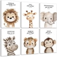 thumbnail image 1 of 6Pcs Nursery Bible Verse Animal Canvas Wall Art Cute Woodland Animals Christian Picture Wall Decor Lions Elephant Giraffe Poster Print Artwork for Classroom BabyBedroom Boys Girls Home Decoration, 1 of 7