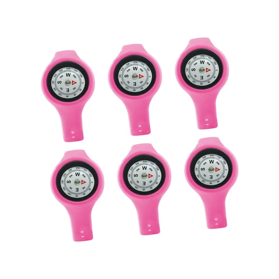 6Pcs Outdoor Student Compasses Watch Multifunctional Camping Navigation Watch Adjustable Strap Wearable Compasses Enduring