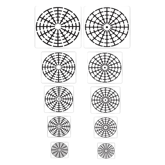 6Pcs PET Detailed Drawing Templates Reusable Hollow Out Design Sketch Stencil For Bullets Journal Craft Decorations