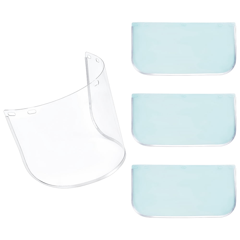 Face Guard Paper 6Pcs PET Helmet Safety Face Guard with Aluminum Edging Rectangle Clear ...