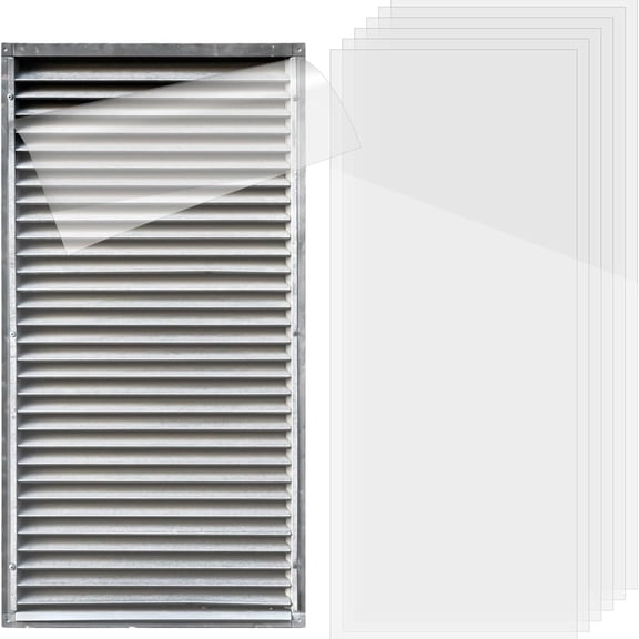 6Pcs PET Vent Covers with Clear Adhesive 8X16 In Vent Cover for Floor RV Wall and Ceiling fits Wood Plastic and Aluminum Air Registers