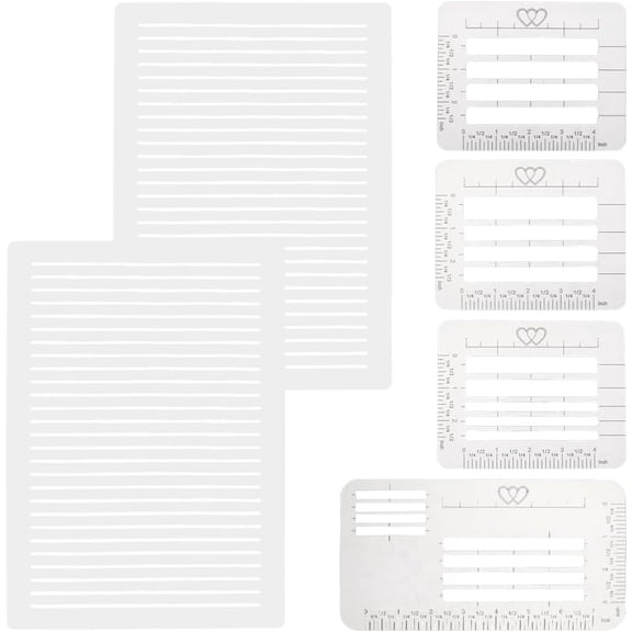 6Pcs PP Lettering Envelope Addressing Stencil Guide Ruler Template Guide Clear 115~292x145~221x0.3~0.5mm diy