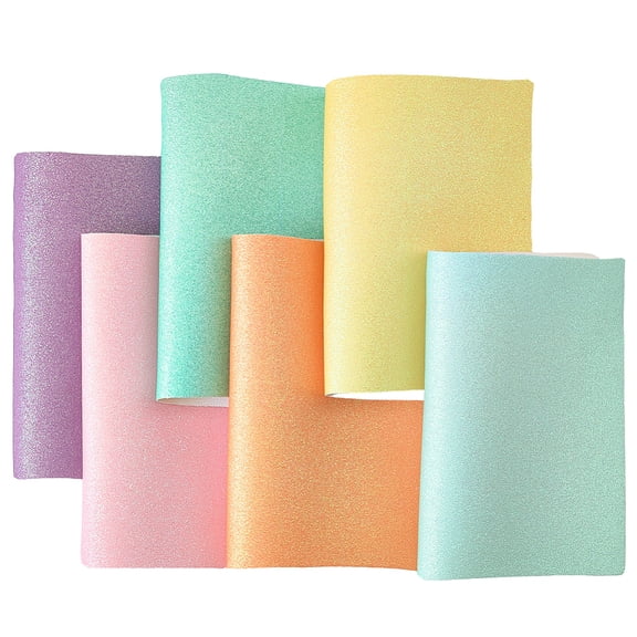 6Pcs PVC Leather Fabric DIY Craft Supplies Rectangle Mixed Color 210x150x0.5mm diy