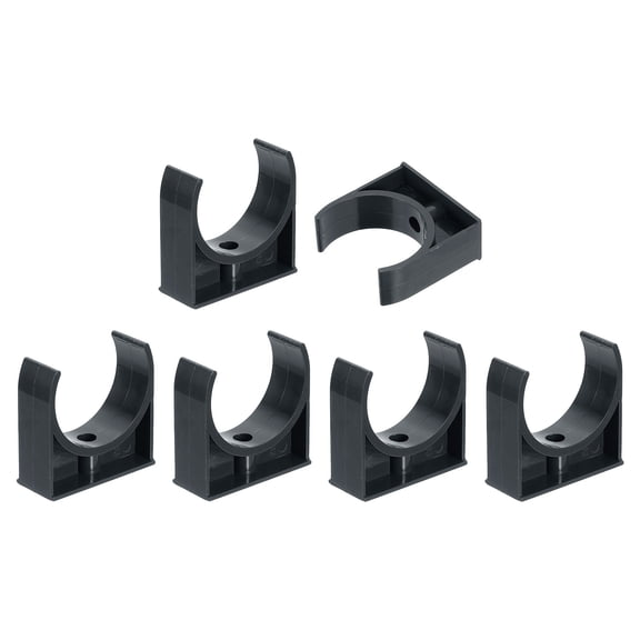 6Pcs Water Pipe Clamps Clips, U-Shaped Holder Buckles for 63mm OD, Black