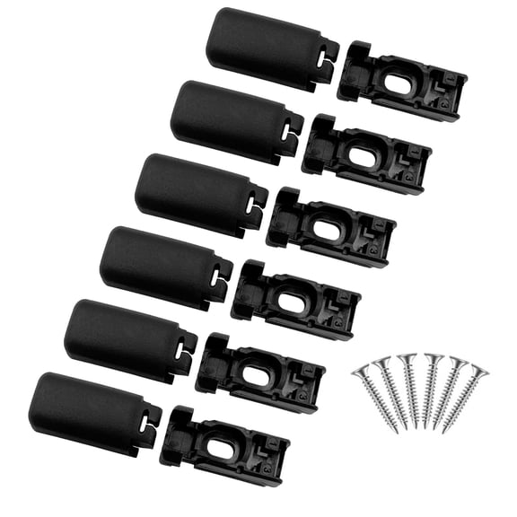 6Pcs/Pack Pleated Blind Clamping Brackets Clamping Shoes with Screws Easy Installation Window Shade Replacement Parts