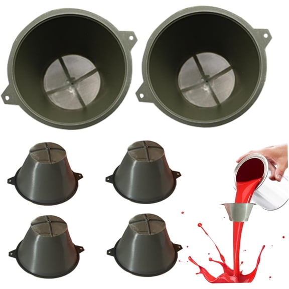 6Pcs Paint Strainer Funnel 100 Fine Mesh 3.94in Plastic Reusable for Cooking Oil Flour Residue