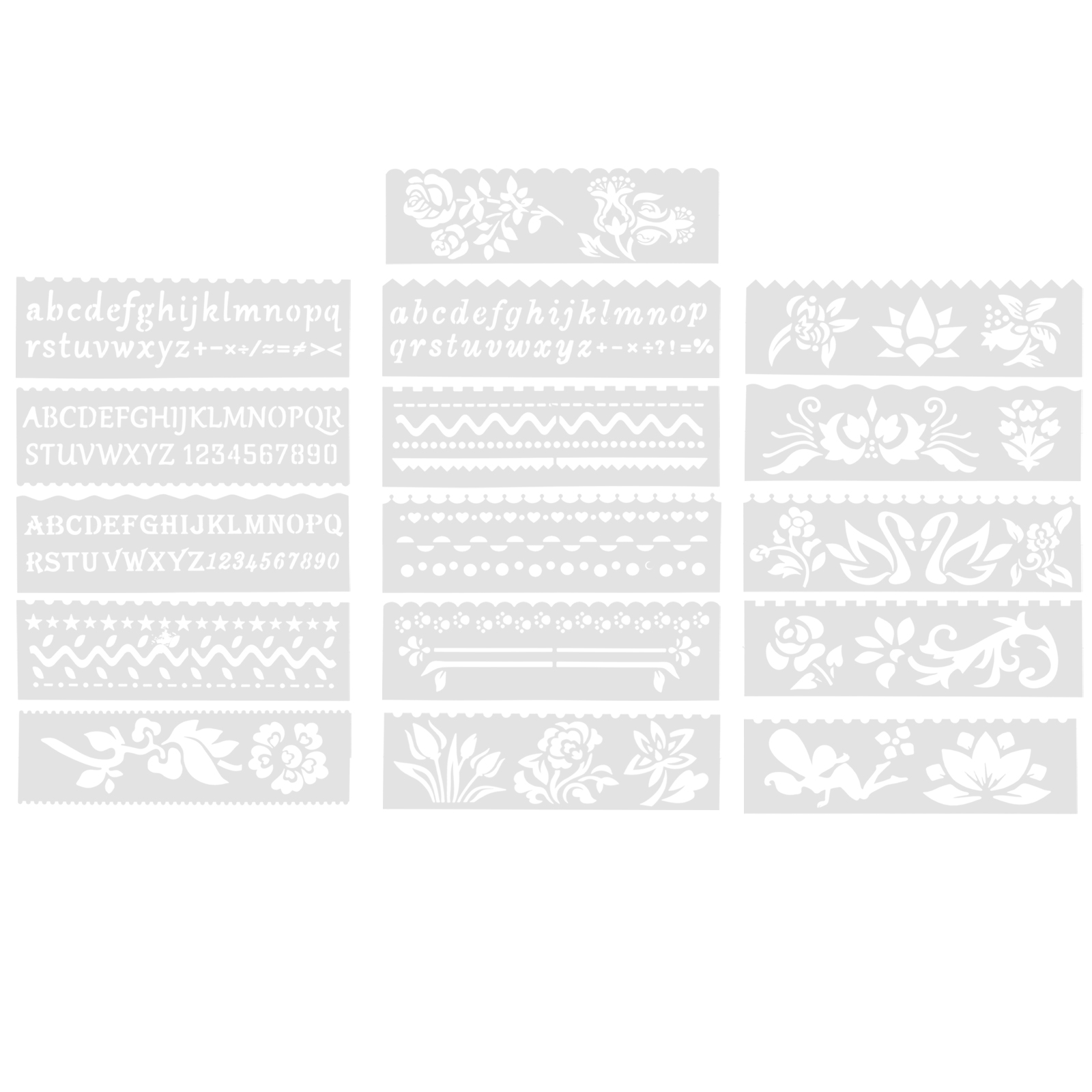 6Pcs Painting Stencils Hollowout Design Drawing Stencils Plastic DIY