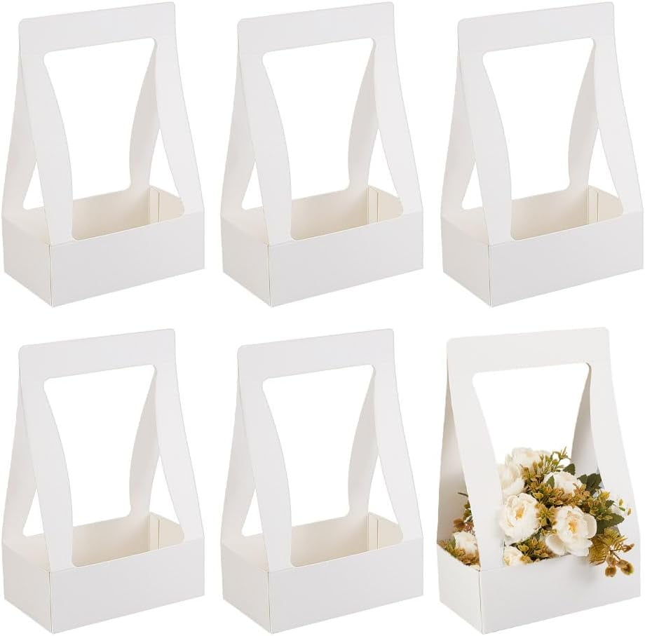 LIJINGCHEN Paper Flower Gift Bags With 40pcs Wrapping Paper, 24pcs Gift Bags For Bouquets, Flower Gift Boxes For Arrangements, Wedding, Valentine's, Thanksgiving, Mother's Day