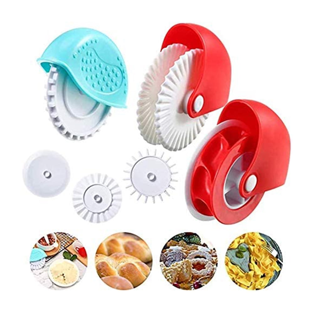 6Pcs Pastry Wheel Cutter Plastic Wheel Roller Pastry Wheel Decorator