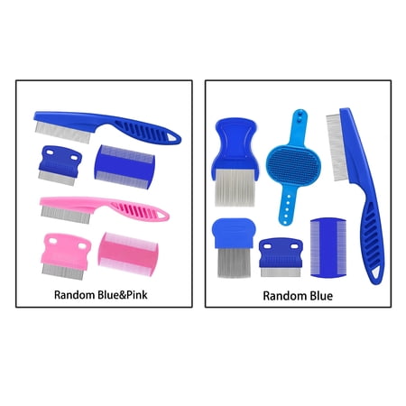 6Pcs Pet Combs, Cat combs, Dog Combs Random Delivery(Random Blue or Blue&Pink)