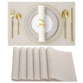 thumbnail image 1 of 6Pcs Placemat - Placemats Set of 6 Washable Indoor/Outdoor Vinyl Place Mats For Dining Table Durable Pvc Weave Table Mats, By PRYESS, 1 of 5