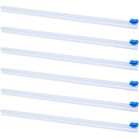 6Pcs Plastic Slider Cutter 14.97 Reusable Cling Film Slide Cutter Self-Adhesive Slide Cutter Replacement Food Wrap Cutter Wrap Dispenser DIY