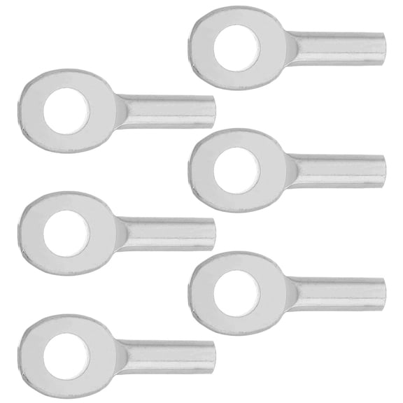 6Pcs Plated Silver Wire Rope Eyelet Terminal Gym Cable Connector Durable High Load Capacity