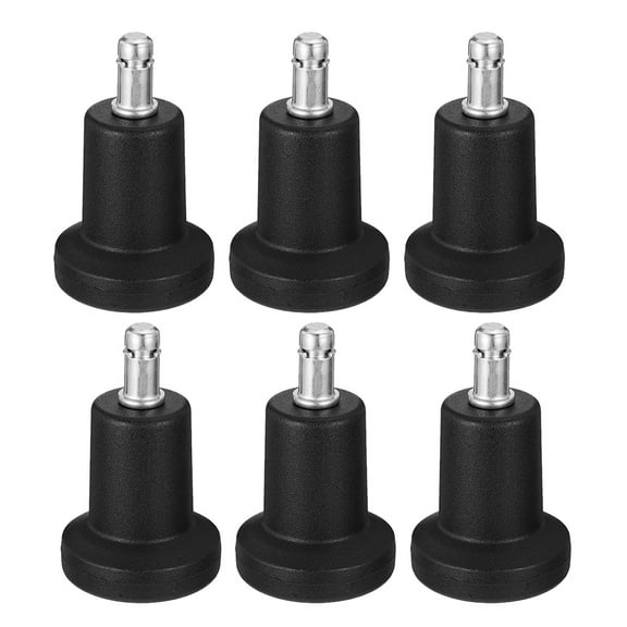 6Pcs Plug-In Wheels Casters Chair Casters Wear-resist Fixed Feet Chair Leg Pads for Office Chair