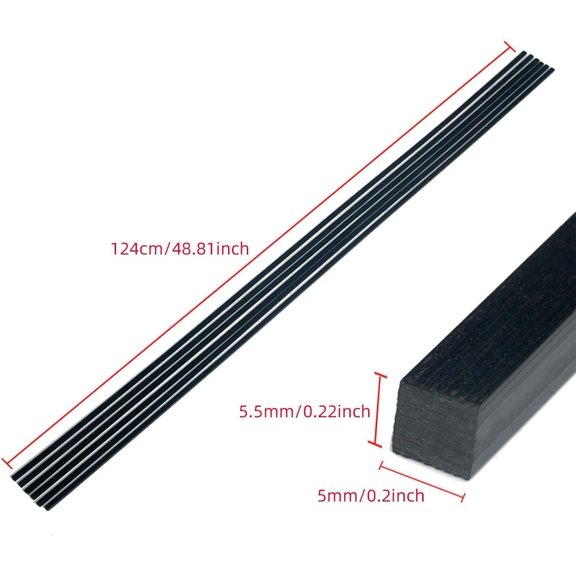 6Pcs Pool Table Edge Strips Felt Replacement Cloth Retainer 49 Inch Long Billiard Table Rails for Snooker Black