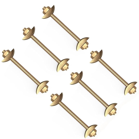 6Pcs Sturdy Brass Drawbolt Connectors M8x100mm Convenient for Bed Frame Table Top Butcher Block Joint Assembly
