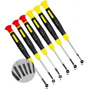 6Pcs Precision Screwdriver Set, Tool Kit with 6 Different Size Flathead and Philips Screwdrivers, watch,toy,electronics, jewelry, eyeglass repair and DIY Projects Repair Screwdriver Sets