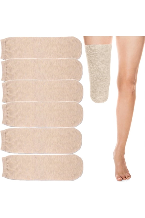 6Pcs Prosthetic Stump Shrinkers Amputee Socks 13.78 x 3.94 inch Stump Shrinker Prosthetic Limb Socks for Men and Women, Grey