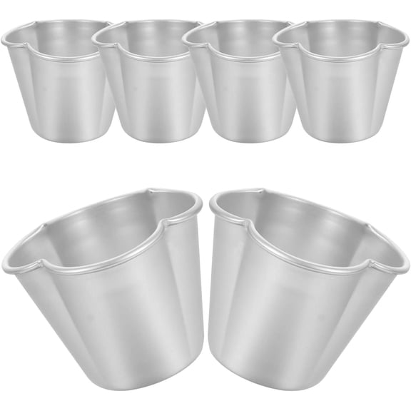 6Pcs Pudding Molds Aluminum Baking Cups Cupcake Mould Muffin Tin Nonstick Pudding Pan Egg Tart Molds Baking Tool for Kitchen Mini Pie Tins
