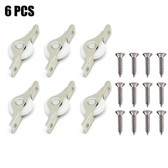 6Pcs Pulley Screen Wardrobe Kitchen Nylon Pulley Sliding Door Roller Wheel Accessory Single Roller Pulley Wheel For Door Drawer