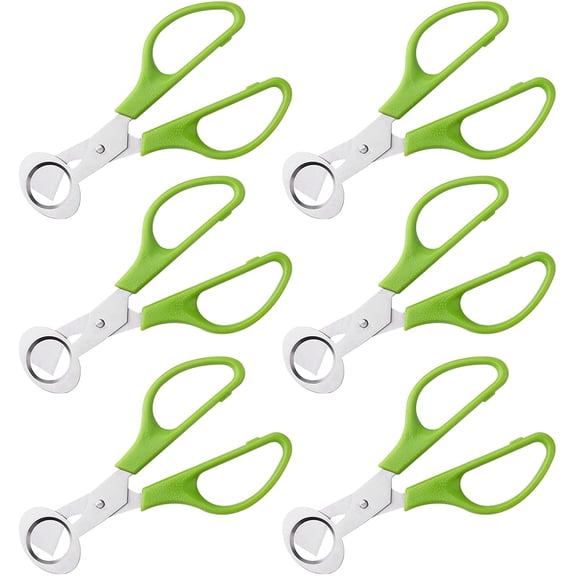 6Pcs Quail Egg Cutter Scissors Kitchen Egg Shears Tool (Green)