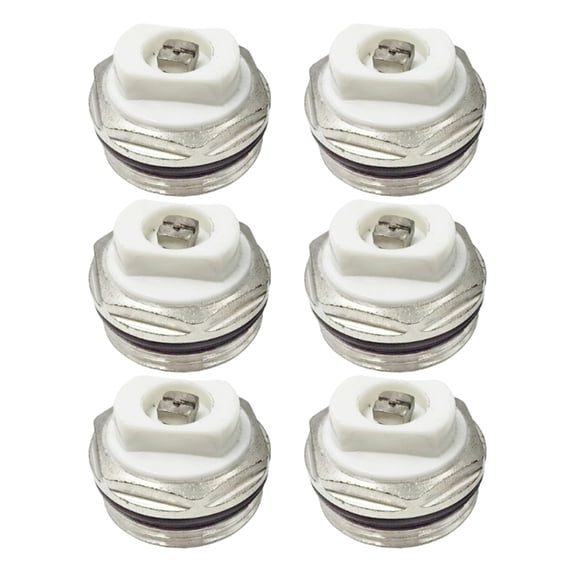 6Pcs Radiator Air Vent Valves with Seal 3/8inch Radiator Air Release Valves