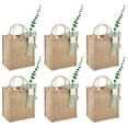 6Pcs Rectangle Canvas Cloth Tote Bags with 6Pcs Paper Gift Tags 5M ...