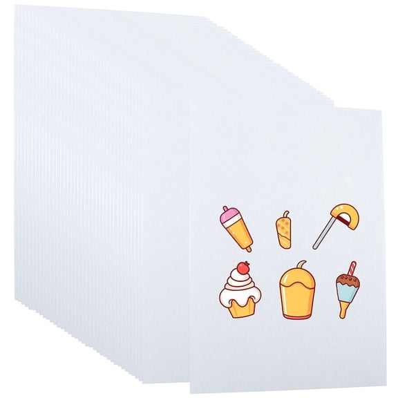 6Pcs Rectangle Plastic Printable Heat Shrink Sheets Film for Drawing Craft Clear 298x210x0.3mm DIY