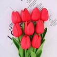 thumbnail image 1 of 6Pcs Red Tulip Artificial Bouquet, LGCASL Valentine's Day decorations Artificial Flower Decorative Centerpiece For Living Room Dining Table Wedding And Photography, 1 of 8