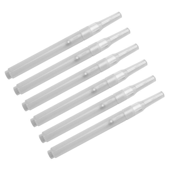 6Pcs Refillable Empty Brush Pen Clear Empty Paint Pen Acrylics Empty Marker For Painting on Paper Ceramic Metal