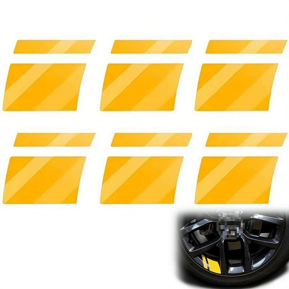 6Pcs Reflective Wheel Rim Stripe Decals, Universal Wheel Rim Reflective Stickers Fit for 18 Inch to 21 Inch Wheels Car Modification Decor
