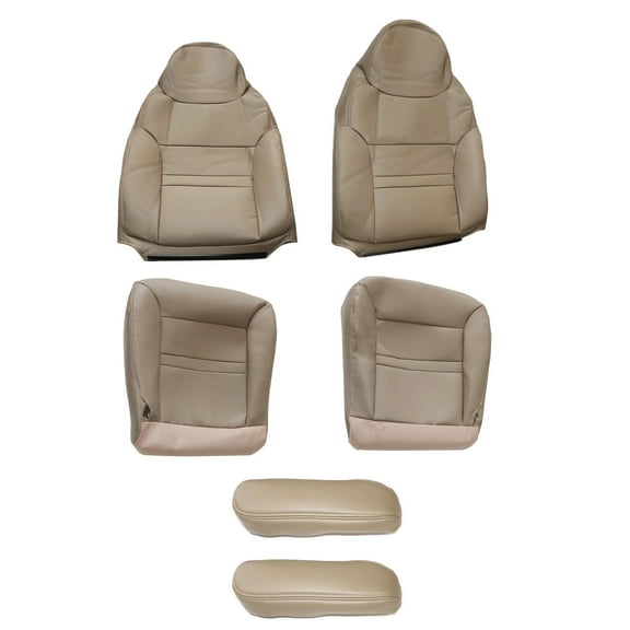 6Pcs Replacement Leather Seat Cover Set for 2000-2001 Ford Excursion Comfortable and Practical Heated and Power Seats