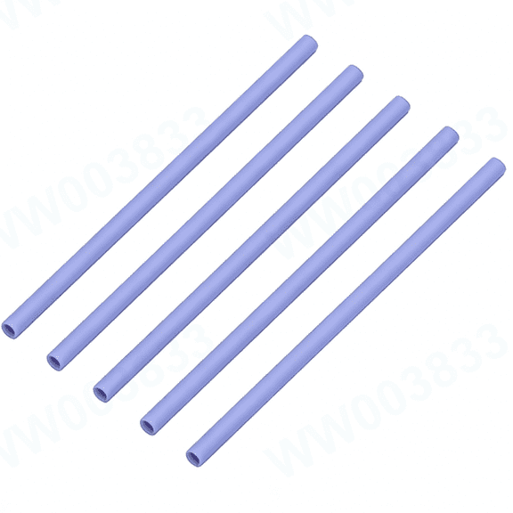 6Pcs Replacement Straws for Water Bottle, Reusable Silicone Washable Softy Drinking Straws In Snap Straw-Openable Straight Smoothie Straw Food Grade Hot and Cold Compatible Purple