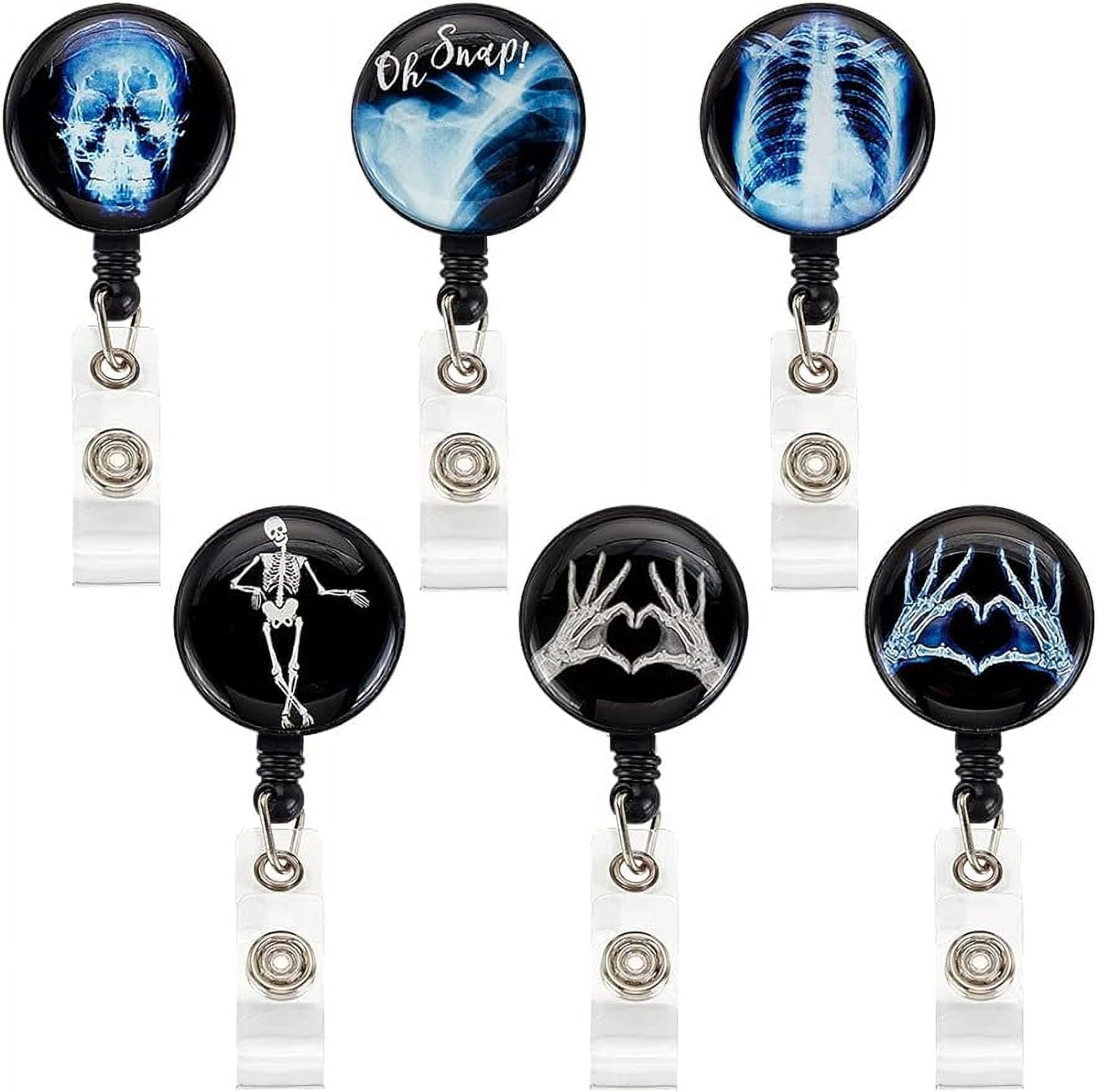 100 Pack White/Black/Translucent Retractable ID Name Badge Holder Reels With Swivel Alligator Clip Bulk Pack Premium Badge - 15 - View #9