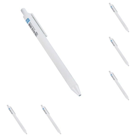 6Pcs Retractable Ballpoint Pen Red Ink 0.5mm Fine Point Smooth Writing Pens for Note, 1.2ml Large Capacity Journaling Pen