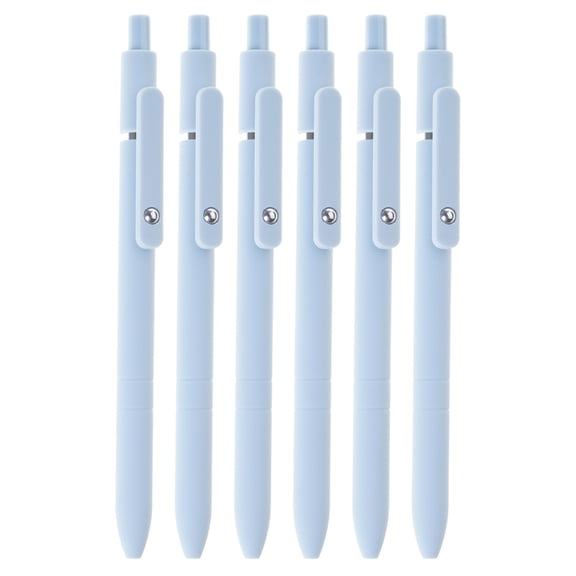 6Pcs Retractable Ballpoint Pen Refillable Business Signing Pen 0.5MM Smooth to Write for Hotel Reception Office