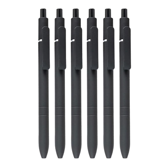 6Pcs Retractable Ballpoint Pen with Pen Clip Office Signing Pen for Office